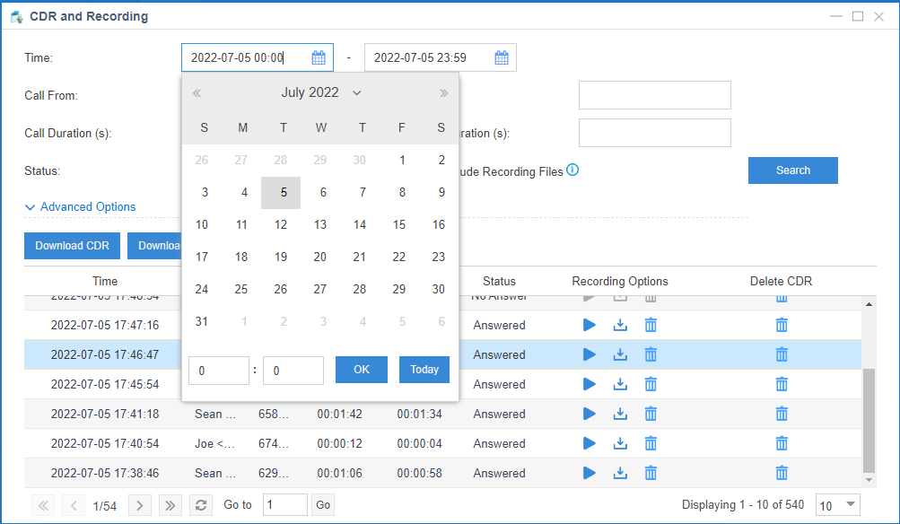 Cloud Pbx Singapore - Cdr 3
