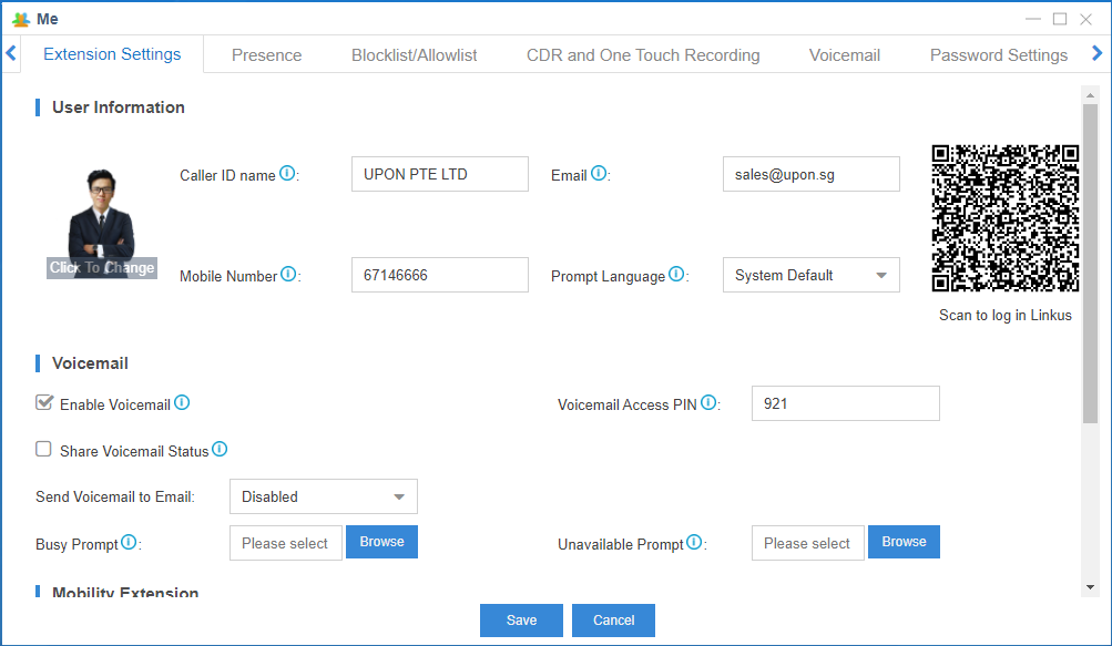 Cloud Pbx Singapore - User Management 1
